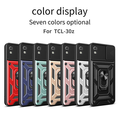 Anti-Scratch Kickstand PC+TPU Phone Case for TCL 30 Z Slide Lens Protection Cover