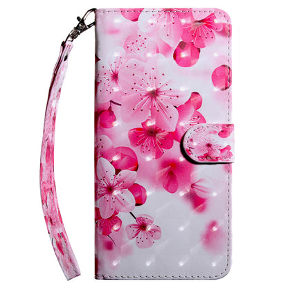 PU Leather Flip Cover for Xiaomi 13 Lite / Civi 2 Wallet Phone Case 3D Pattern Printing Phone Shell with Strap