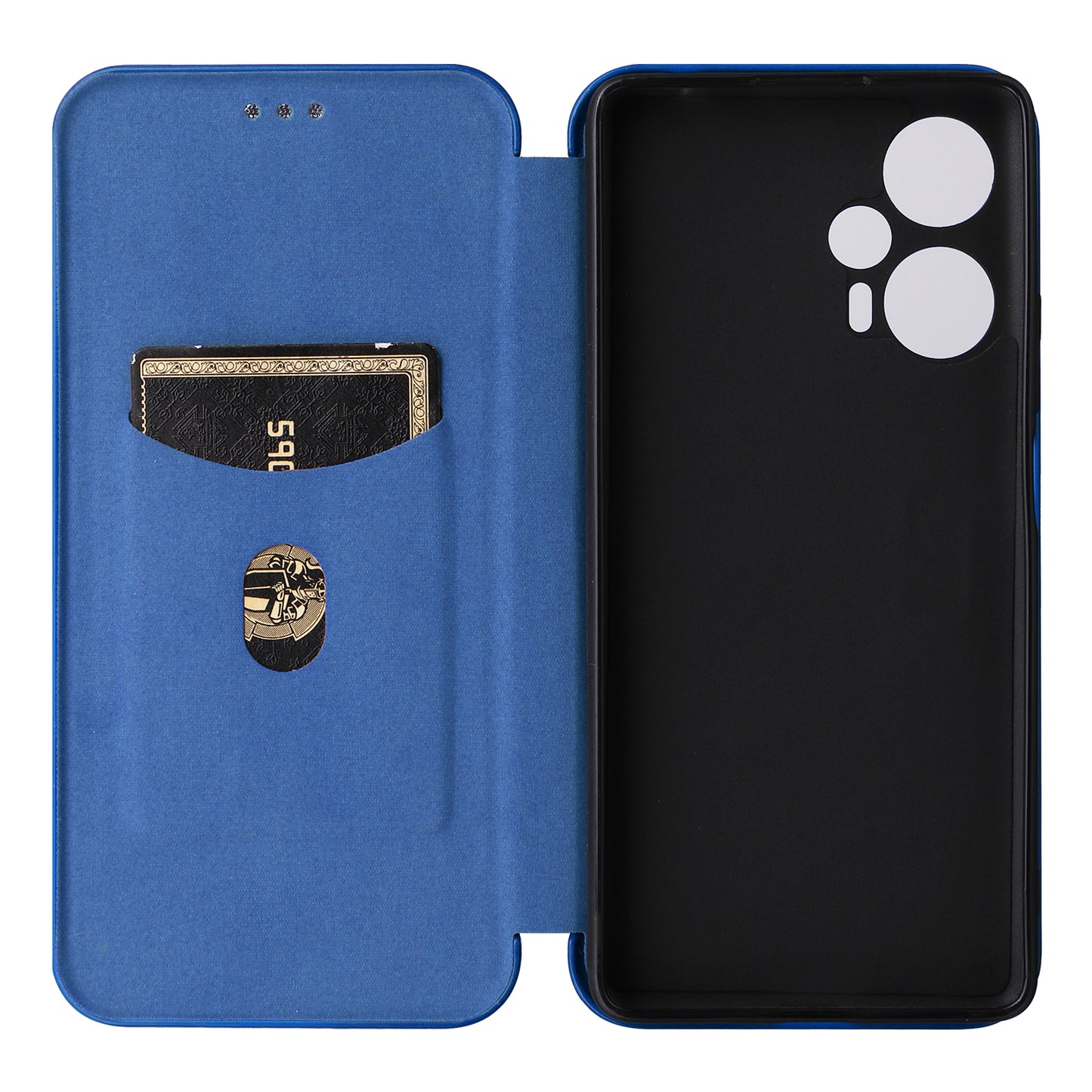 For Xiaomi Redmi Note 12 Turbo / Poco F5 5G Carbon Fiber Texture Leather Case Flip Stand Cell Phone Cover