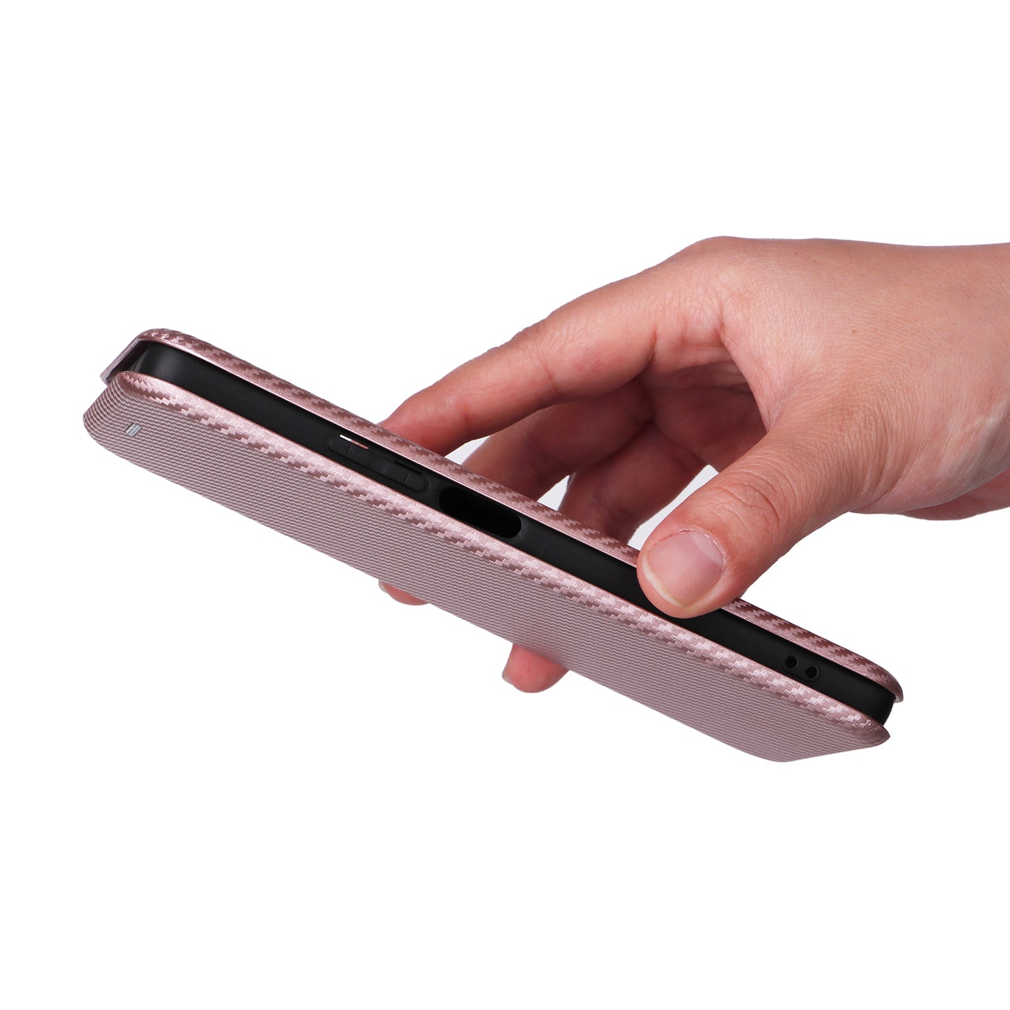 For Xiaomi Redmi Note 12 Turbo / Poco F5 5G Carbon Fiber Texture Leather Case Flip Stand Cell Phone Cover