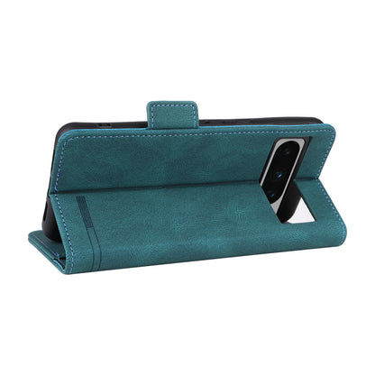 For Google Pixel 8 Pro Anti-scratch Wallet Stand Cover Hardware Decor PU Leather Phone Case