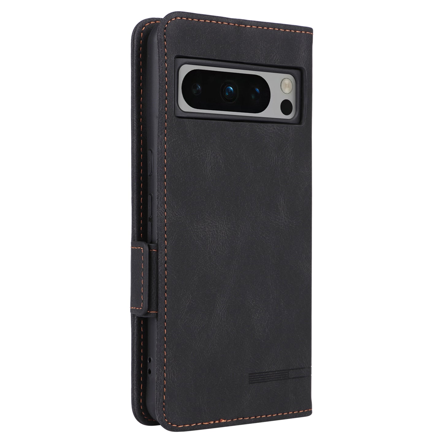 For Google Pixel 8 Pro Anti-scratch Wallet Stand Cover Hardware Decor PU Leather Phone Case
