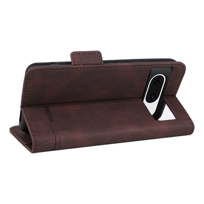For Google Pixel 8 Hardware Decor PU Leather Phone Case Wallet Stand Phone Cover