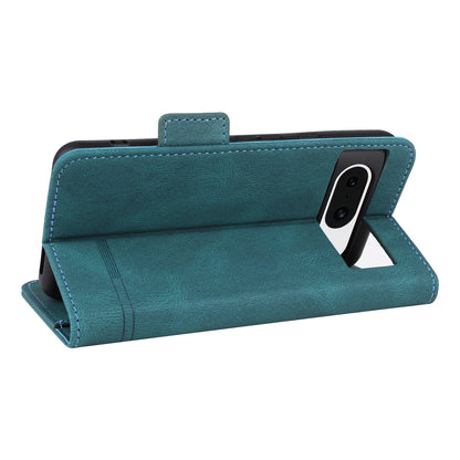 For Google Pixel 8 Hardware Decor PU Leather Phone Case Wallet Stand Phone Cover