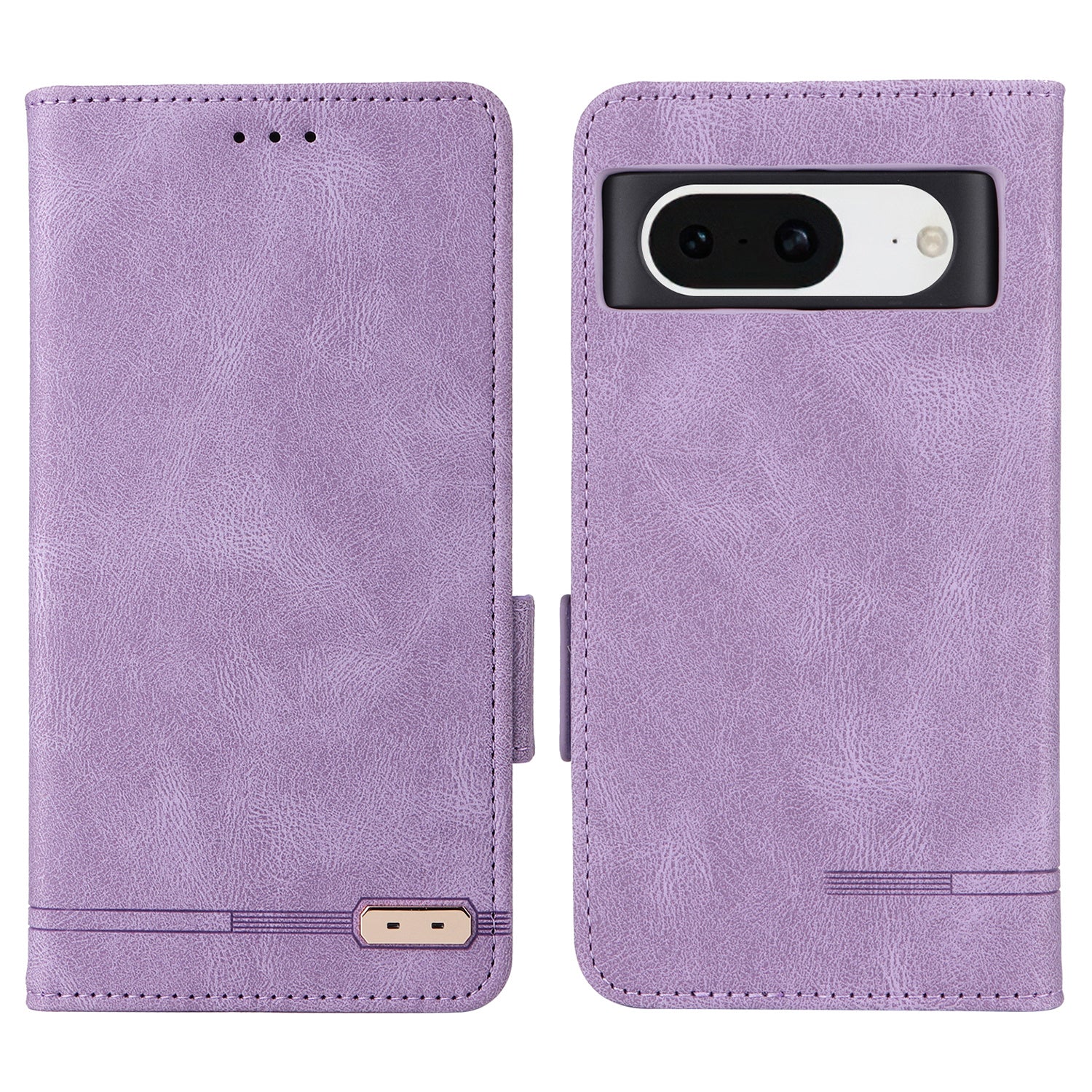 For Google Pixel 8 Hardware Decor PU Leather Phone Case Wallet Stand Phone Cover