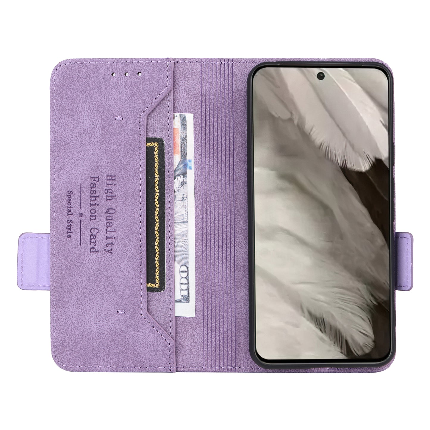 For Google Pixel 8 Hardware Decor PU Leather Phone Case Wallet Stand Phone Cover