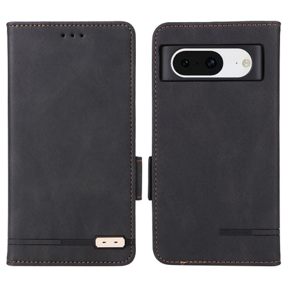 For Google Pixel 8 Hardware Decor PU Leather Phone Case Wallet Stand Phone Cover