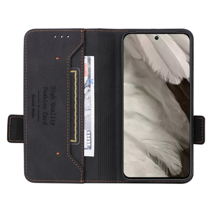 For Google Pixel 8 Hardware Decor PU Leather Phone Case Wallet Stand Phone Cover