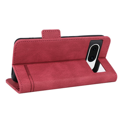 For Google Pixel 8 Hardware Decor PU Leather Phone Case Wallet Stand Phone Cover