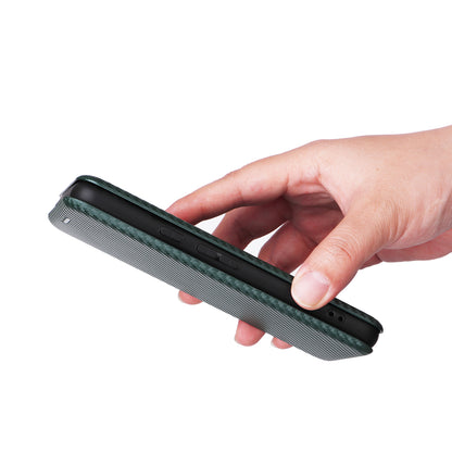 For Google Pixel 8 Carbon Fiber Texture Card Holder PU Leather Phone Case Flip Folio Stand Phone Cover