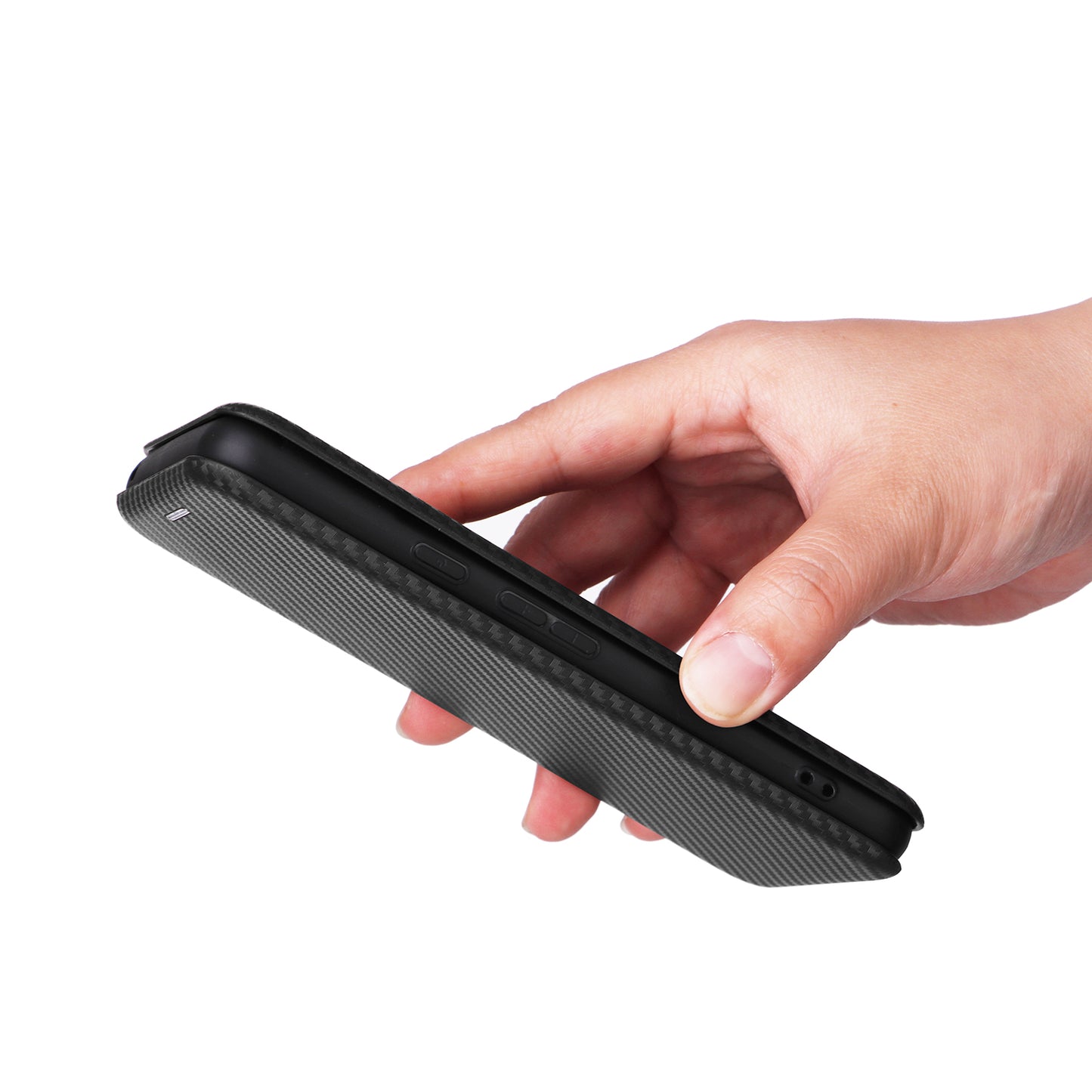 For Google Pixel 8 Carbon Fiber Texture Card Holder PU Leather Phone Case Flip Folio Stand Phone Cover