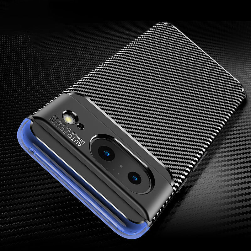 Anti-drop Phone TPU Case for Google Pixel 8 , Carbon Fiber Texture Protective Phone Cover