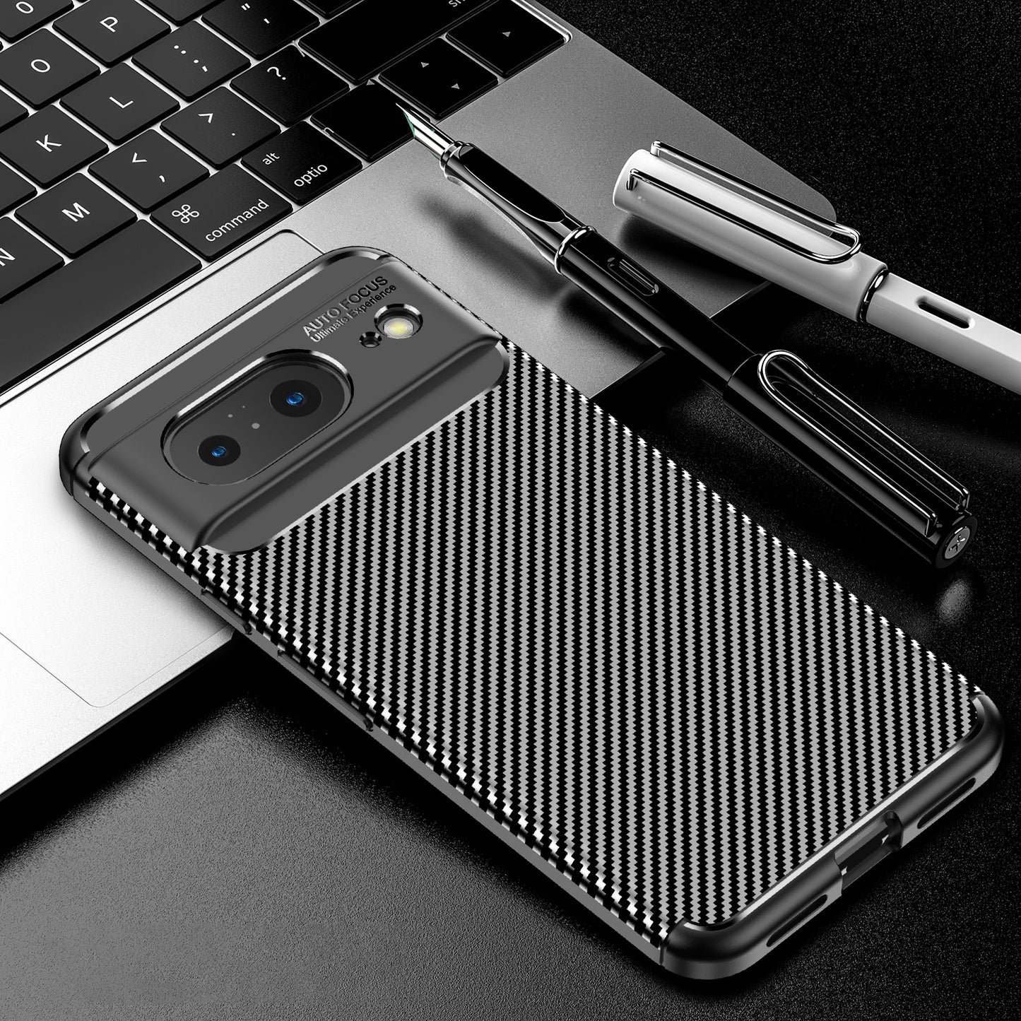Anti-drop Phone TPU Case for Google Pixel 8 , Carbon Fiber Texture Protective Phone Cover