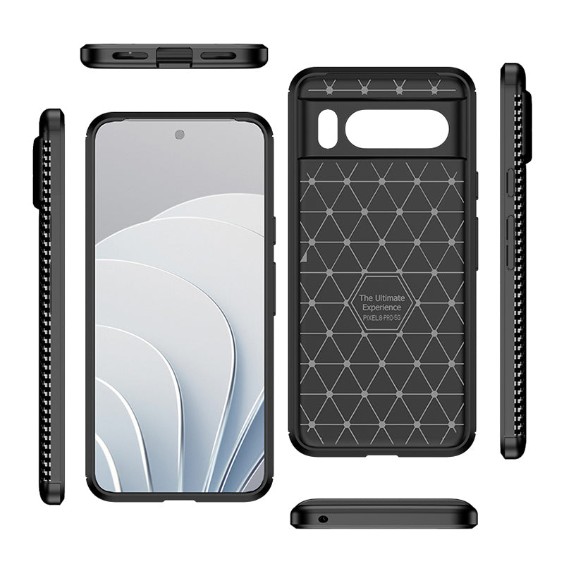 TPU Phone Case for Google Pixel 8 Pro , Carbon Fiber Texture Anti-scratch Mobile Phone Cover