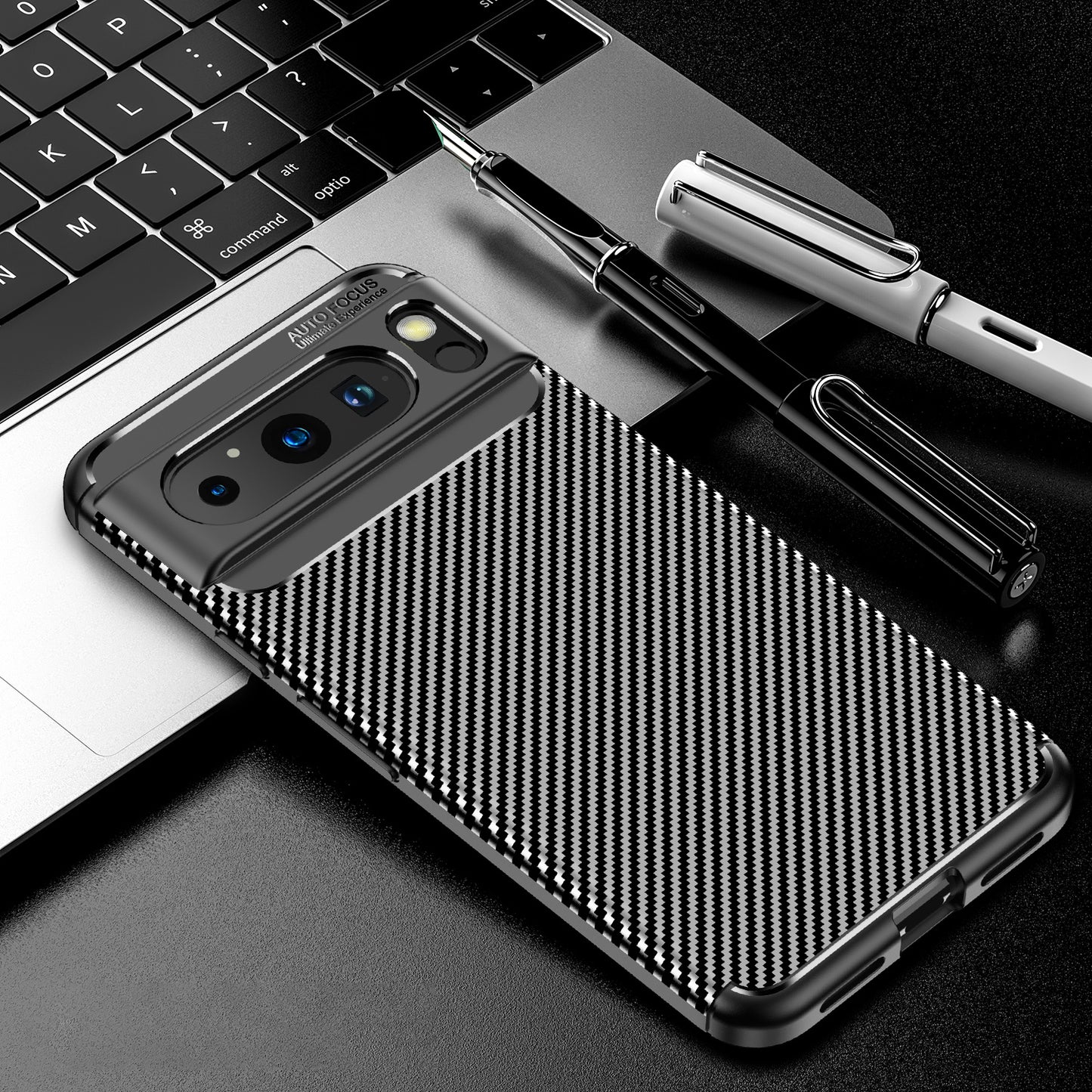 TPU Phone Case for Google Pixel 8 Pro , Carbon Fiber Texture Anti-scratch Mobile Phone Cover