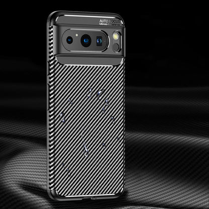 TPU Phone Case for Google Pixel 8 Pro , Carbon Fiber Texture Anti-scratch Mobile Phone Cover