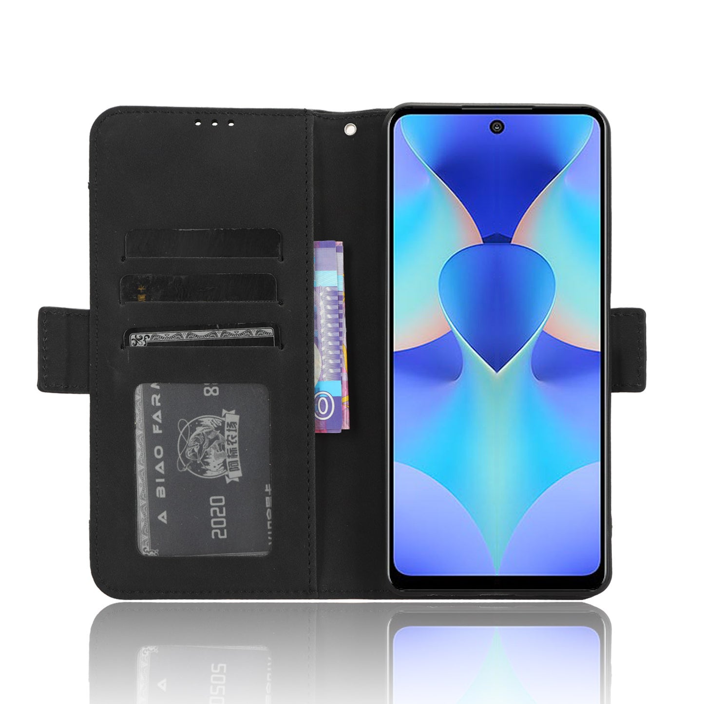 Wallet Phone Shell for Tecno Spark 10 Pro / KI7 Leather Flip Cover Multiple Card Slots Phone Case with Stand