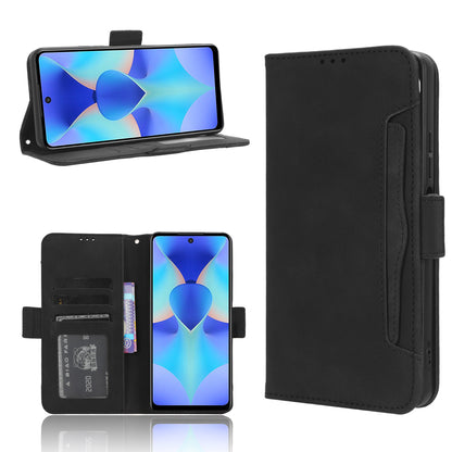 Wallet Phone Shell for Tecno Spark 10 Pro / KI7 Leather Flip Cover Multiple Card Slots Phone Case with Stand