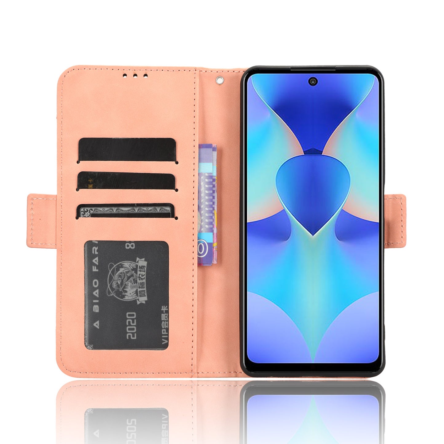 Wallet Phone Shell for Tecno Spark 10 Pro / KI7 Leather Flip Cover Multiple Card Slots Phone Case with Stand