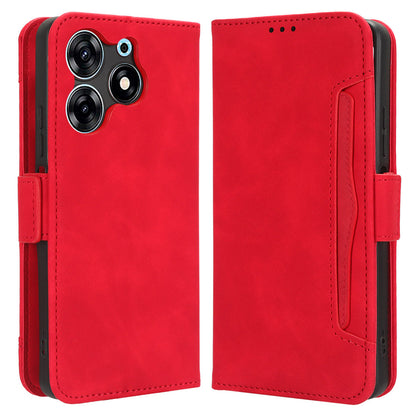 Wallet Phone Shell for Tecno Spark 10 Pro / KI7 Leather Flip Cover Multiple Card Slots Phone Case with Stand
