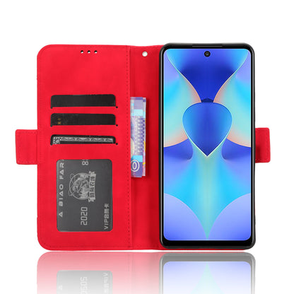 Wallet Phone Shell for Tecno Spark 10 Pro / KI7 Leather Flip Cover Multiple Card Slots Phone Case with Stand