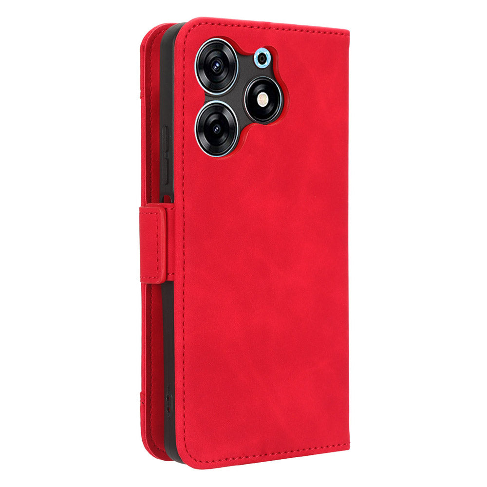 Wallet Phone Shell for Tecno Spark 10 Pro / KI7 Leather Flip Cover Multiple Card Slots Phone Case with Stand
