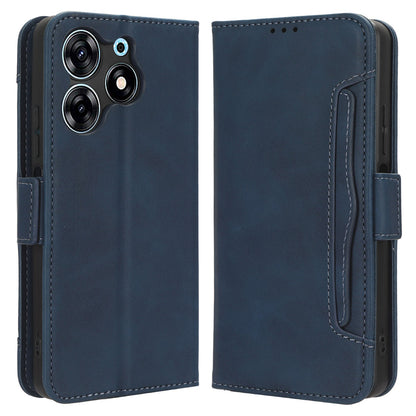 Wallet Phone Shell for Tecno Spark 10 Pro / KI7 Leather Flip Cover Multiple Card Slots Phone Case with Stand