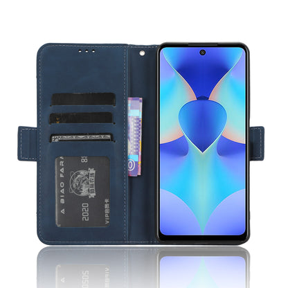 Wallet Phone Shell for Tecno Spark 10 Pro / KI7 Leather Flip Cover Multiple Card Slots Phone Case with Stand