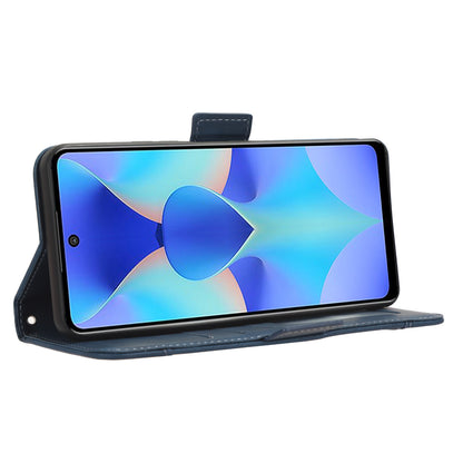 Wallet Phone Shell for Tecno Spark 10 Pro / KI7 Leather Flip Cover Multiple Card Slots Phone Case with Stand