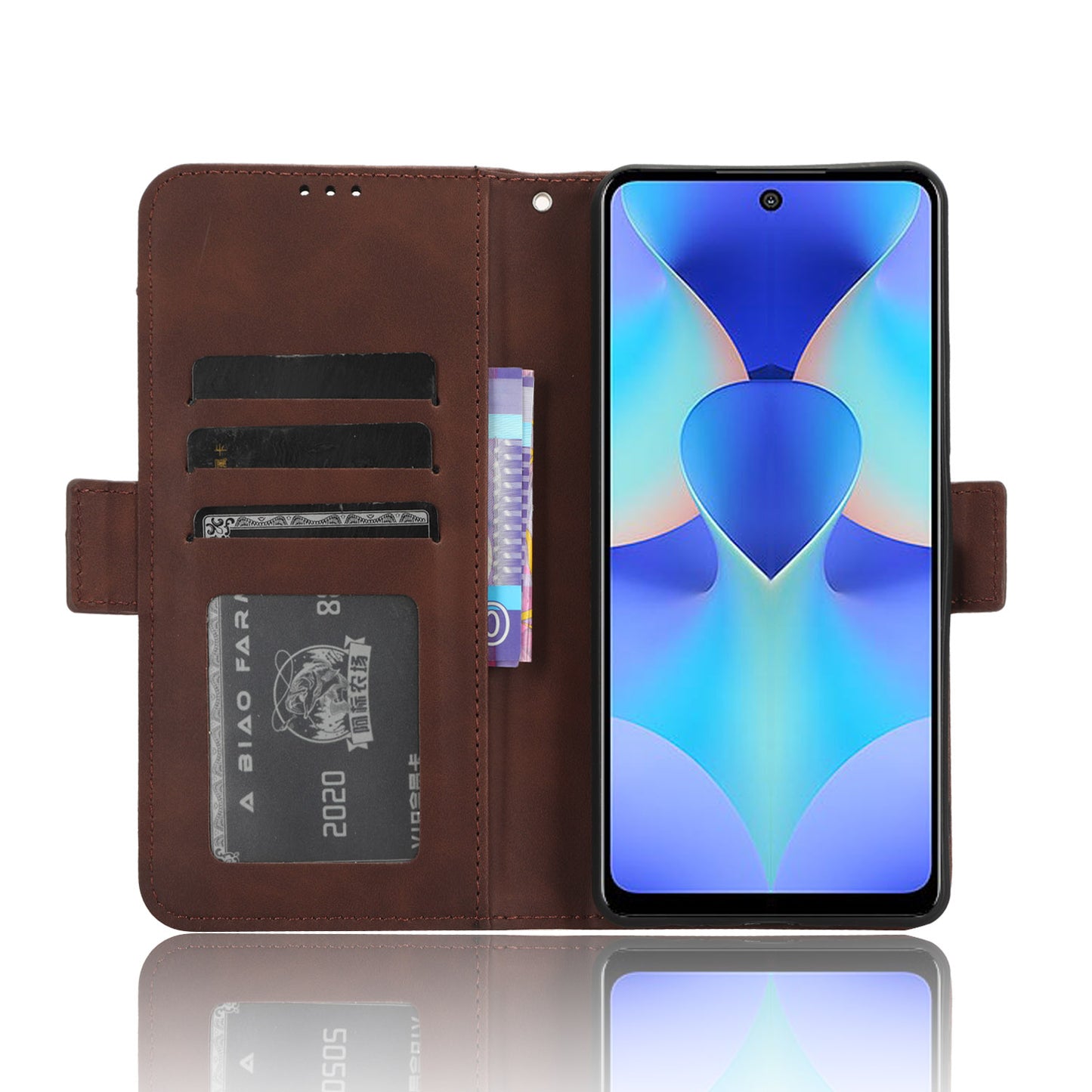 Wallet Phone Shell for Tecno Spark 10 Pro / KI7 Leather Flip Cover Multiple Card Slots Phone Case with Stand