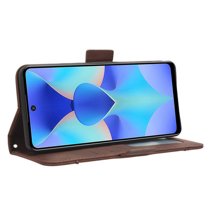 Wallet Phone Shell for Tecno Spark 10 Pro / KI7 Leather Flip Cover Multiple Card Slots Phone Case with Stand