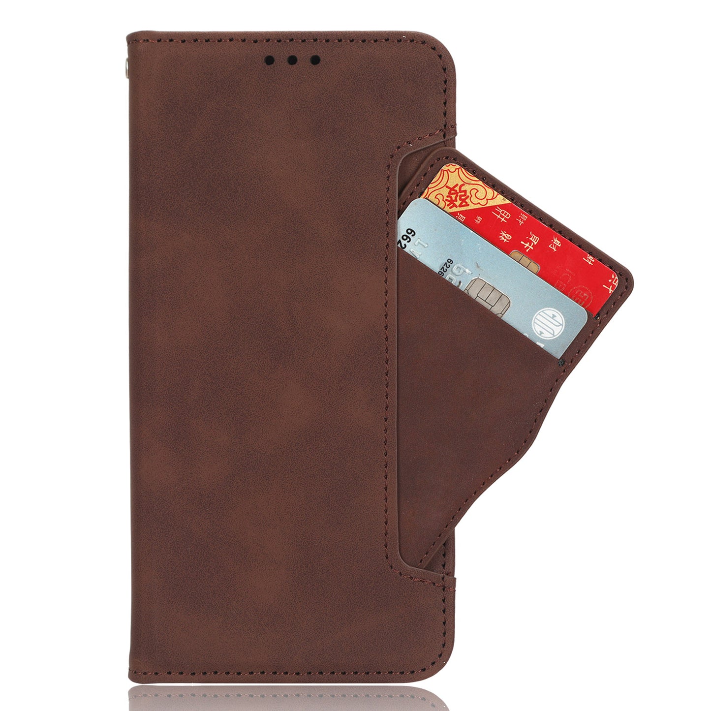 Wallet Phone Shell for Tecno Spark 10 Pro / KI7 Leather Flip Cover Multiple Card Slots Phone Case with Stand