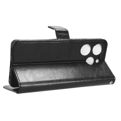 For Tecno Spark 10 Pro / KI7 PU Leather Wallet Case Crazy Horse Texture Stand Flip Phone Cover