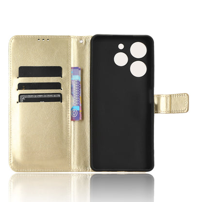 For Tecno Spark 10 Pro / KI7 PU Leather Wallet Case Crazy Horse Texture Stand Flip Phone Cover