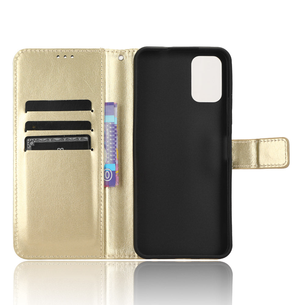 Wallet Phone Case for Nokia C32 PU Leather Flip Cover Crazy Horse Texture Stand Shockproof Cover