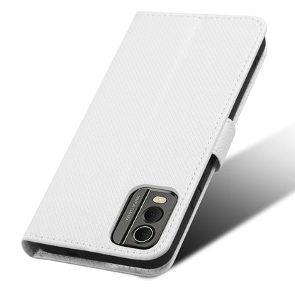 For Nokia C32 Protective Phone Case Leather Folio Flip Cover Stand Diamond Texture Wallet Phone Case