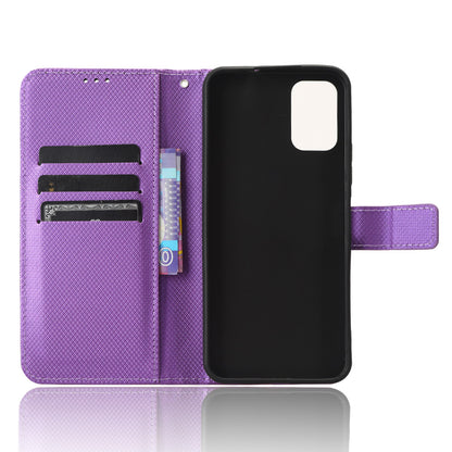 For Nokia C32 Protective Phone Case Leather Folio Flip Cover Stand Diamond Texture Wallet Phone Case