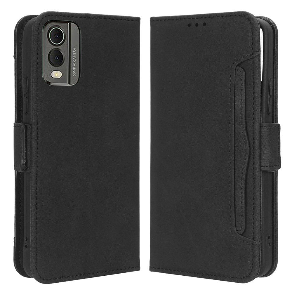 For Nokia C32 Flip Design PU Leather Phone Case Stand Multiple Card Slots Wallet Phone Cover