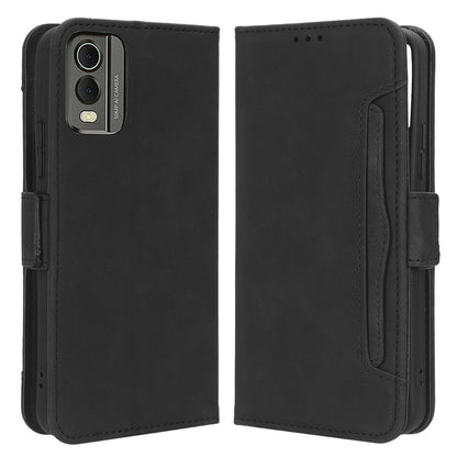 For Nokia C32 Flip Design PU Leather Phone Case Stand Multiple Card Slots Wallet Phone Cover