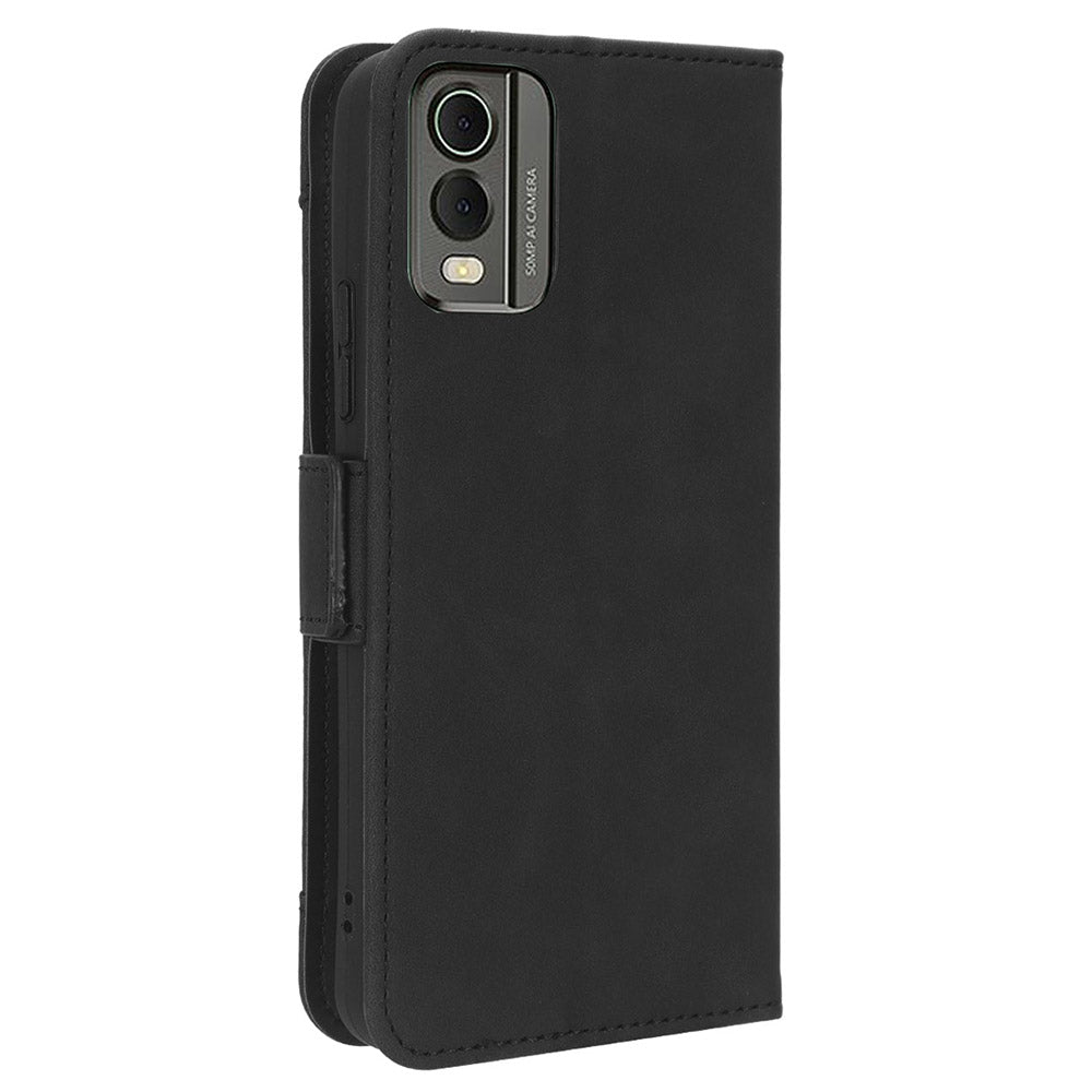 For Nokia C32 Flip Design PU Leather Phone Case Stand Multiple Card Slots Wallet Phone Cover