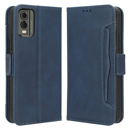 For Nokia C32 Flip Design PU Leather Phone Case Stand Multiple Card Slots Wallet Phone Cover