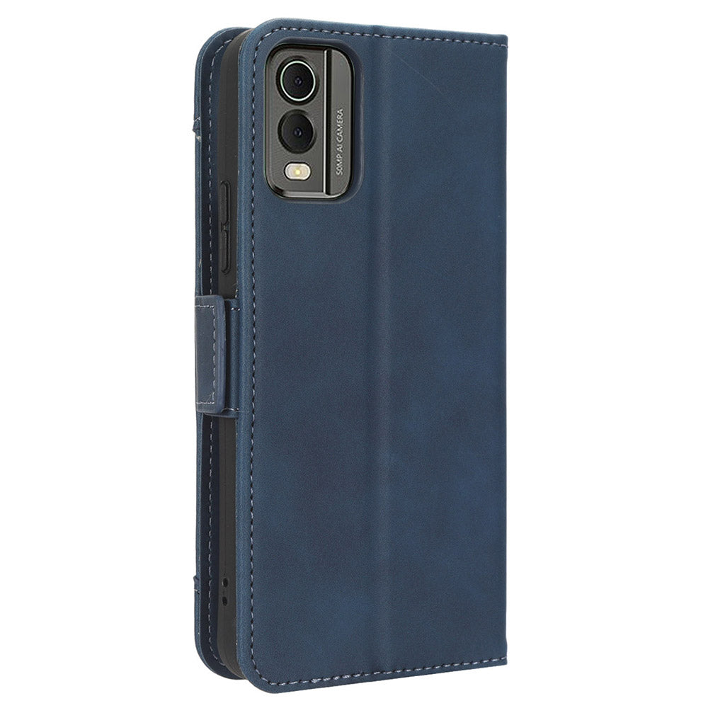 For Nokia C32 Flip Design PU Leather Phone Case Stand Multiple Card Slots Wallet Phone Cover