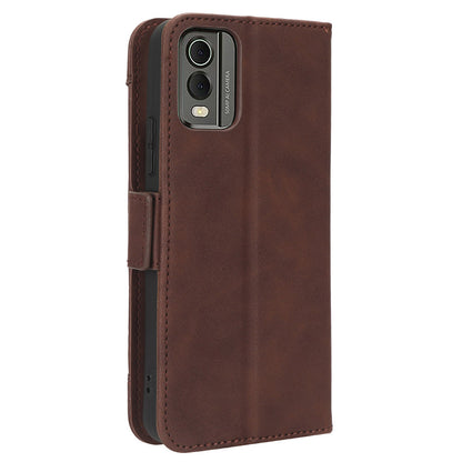 For Nokia C32 Flip Design PU Leather Phone Case Stand Multiple Card Slots Wallet Phone Cover