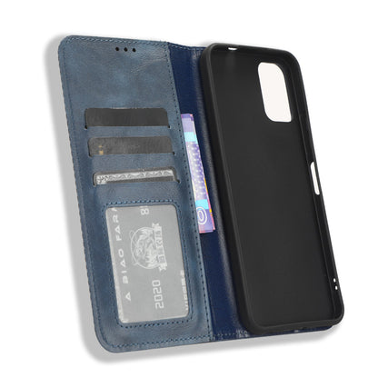 For Nokia C32 Retro Texture PU Leather Wallet Cell Phone Case Folio Stand Protective Cover