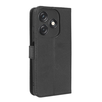 For Tecno Spark 10C 4G PU Leather+TPU Cell Phone Cover Diamond Texture Flip Stand Wallet Case