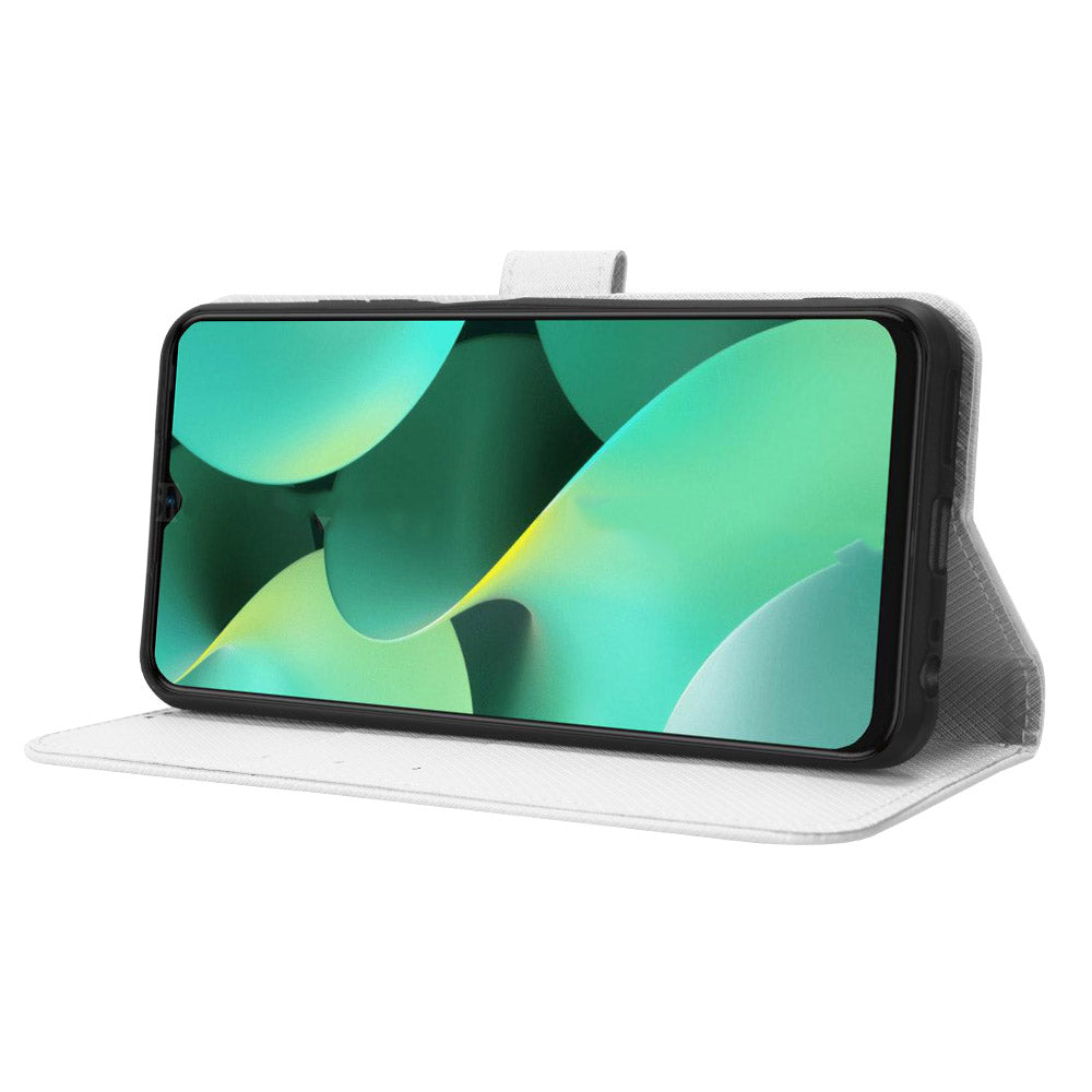 For Tecno Spark 10C 4G PU Leather+TPU Cell Phone Cover Diamond Texture Flip Stand Wallet Case