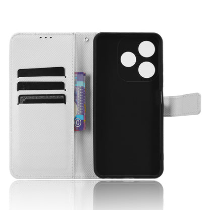 For Tecno Spark 10C 4G PU Leather+TPU Cell Phone Cover Diamond Texture Flip Stand Wallet Case