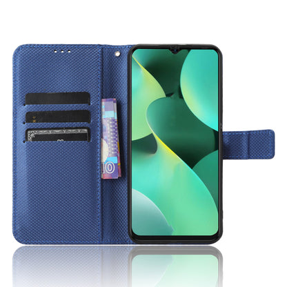 For Tecno Spark 10C 4G PU Leather+TPU Cell Phone Cover Diamond Texture Flip Stand Wallet Case