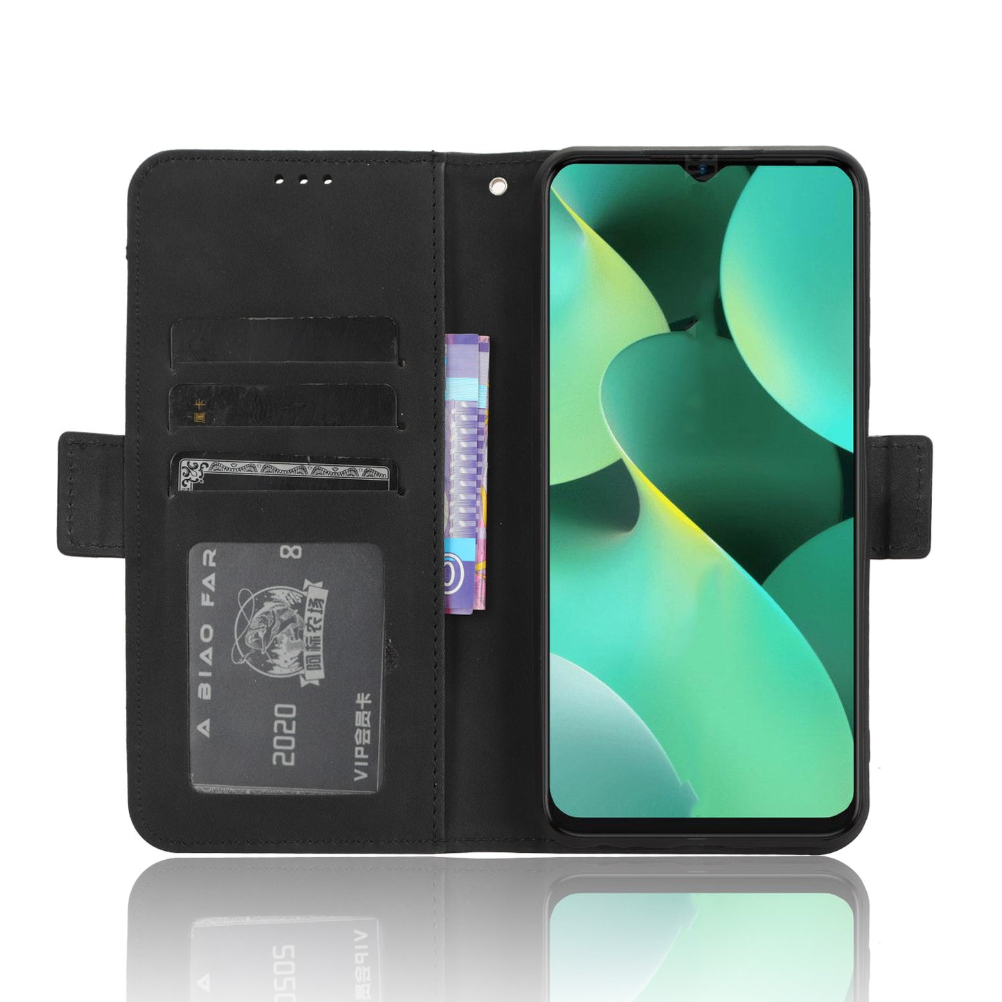 For Tecno Spark 10C 4G Wallet Phone Cover PU Leather Phone Stand Case with Multiple Card Slots