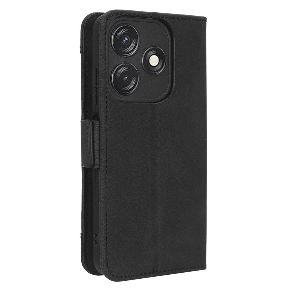 For Tecno Spark 10C 4G Wallet Phone Cover PU Leather Phone Stand Case with Multiple Card Slots